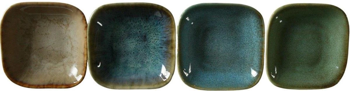 Merkloos 4x Snackschaaltjes/sausschaaltjes Aardewerk Vierkant 9 Cm - Schaaltjes Voor Sauzen, Snacks En Pinda's 3 Merkloos 4x Snackschaaltjes/sausschaaltjes Aardewerk Vierkant 9 Cm - Schaaltjes Voor Sauzen, Snacks En Pinda's