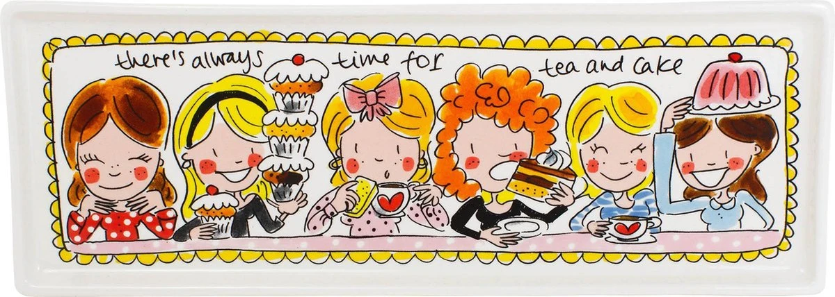 Blond Amsterdam Even Bijkletsen Cakeschaal - 33 Cm 3 Blond Amsterdam Even Bijkletsen Cakeschaal - 33 Cm