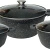 Cheffinger Steelpan Set 6-delig - 20-24-28cm - Zwart 1 Cheffinger Steelpan Set 6-delig - 20-24-28cm - Zwart -Woonkeuken Winkel 1200x492