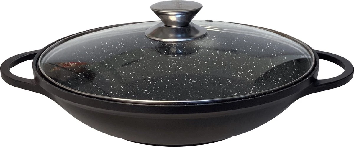 Wok XL Met Deksel 36 Cm - Inductie - Ovenbestendig - Quikshop 3 Wok XL Met Deksel 36 Cm - Inductie - Ovenbestendig - Quikshop