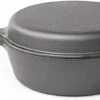 Nuovva 2-in-1 Gietijzeren Steelpan En Braadpan Of Grillplaat Met Dubbel Functie Koekenpan Deksel - 3 Liter - 26cm -Woonkeuken Winkel 1200x527 2