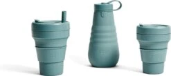 Stojo - Biggie Cup - 470 Ml - Herbruikbaar - Opvouwbaar - Groen -Woonkeuken Winkel 1200x532