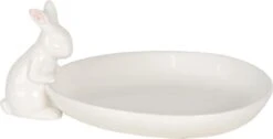 Clayre & Eef Serveerschaal 20x13x8 Cm Wit Keramiek Ovaal Konijn Presenteerschaal Dienblad Decoratie Schaal -Woonkeuken Winkel 1200x612 6