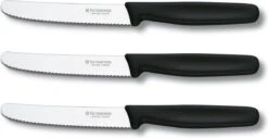 Victorinox Swiss Classic Tafelmessenset - 11cm - 3-delig - Zwart - Gekarteld - RVS En Kunststof -Woonkeuken Winkel 1200x615