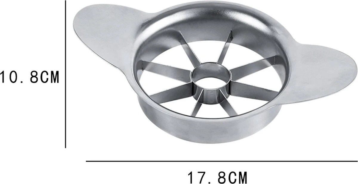 Stevige Appelsnijder - Appelboor - RVS - Zilverkleurig - Appel Snijder - Ixen 6 Stevige Appelsnijder - Appelboor - RVS - Zilverkleurig - Appel Snijder - Ixen - Afbeelding 4