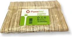 Pomebio Houten Wegwerp Bestek - Vork - 100 Stuks - FSC Hout - 165mm - Wegwerp Vork - Houten Vork - FSC-Gecertificeerde Houten Vork - Duurzaam Vork - Wegwerp Bestek -Woonkeuken Winkel 1200x628