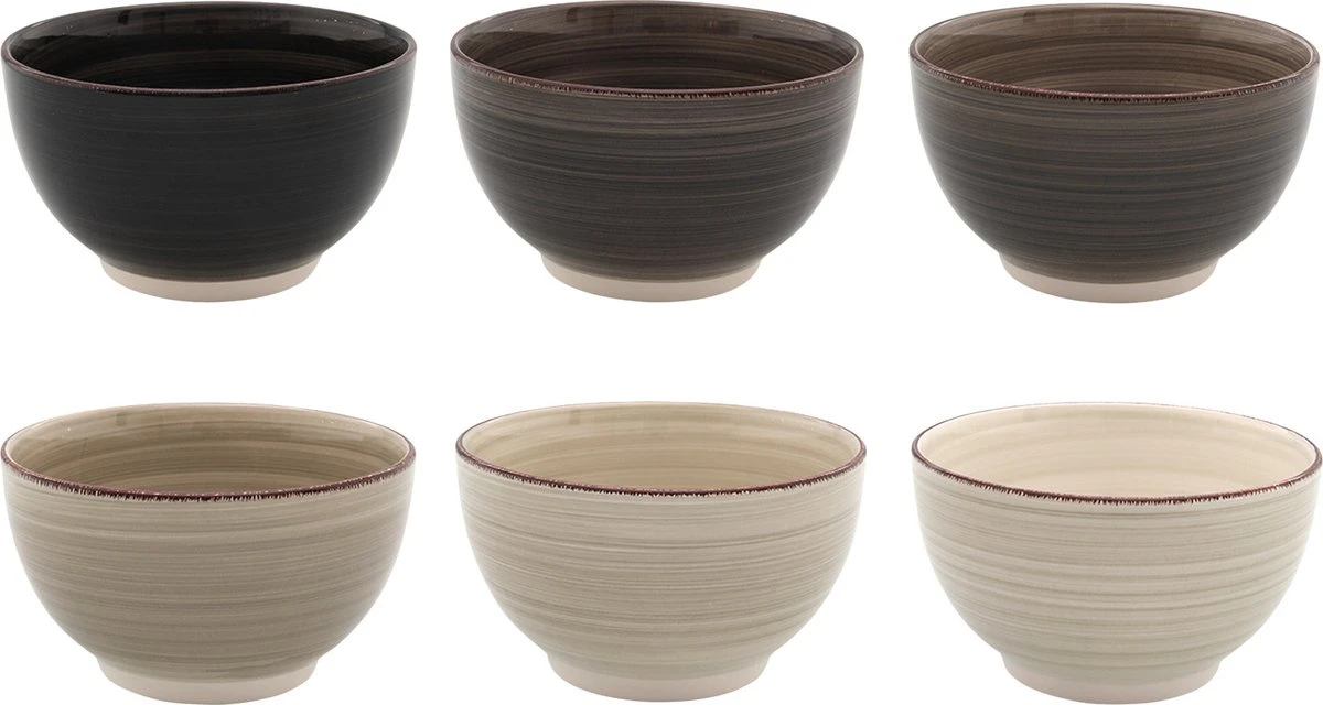 Studio Tavola Kommen Vintage Loft ø 14 Cm - 6 Stuks 3 Studio Tavola Kommen Vintage Loft ø 14 Cm - 6 Stuks