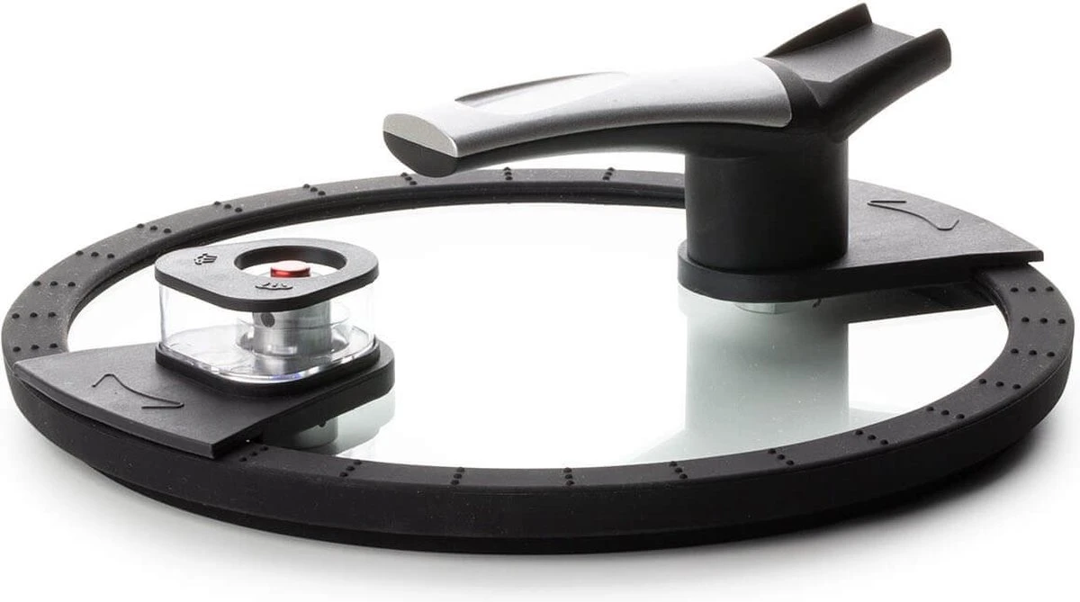 Rosmarino - Snelkookpan Met Glazen Deksel - Zwart - Ø24cm - 5 Liter - 100% PFAS & PFOA Vrij - Aluminium - Pressure Cooker - Non-stick Minerale Coating - Ergonomische Handgrepen - Geschikt Voor Alle Warmtebronnen 8 Rosmarino - Snelkookpan Met Glazen Deksel - Zwart - Ø24cm - 5 Liter - 100% PFAS & PFOA Vrij - Aluminium - Pressure Cooker - Non-stick Minerale Coating - Ergonomische Handgrepen - Geschikt Voor Alle Warmtebronnen - Afbeelding 6