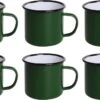 Olympia Emaille Mok 35cl - Emaille Beker Groen / Zwart - Emaille Servies ( Set Van 6 ) -Woonkeuken Winkel 1200x679 1