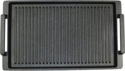 Eurolux Grillplaat Met Grepen - 41 X 24 X 2.5 Cm - Zwart - Aluminium - Geschikt Voor Alle Warmtebronnen -Woonkeuken Winkel 1200x689 1