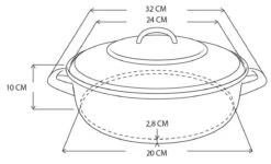 Royalty Line - Marble Soep/braadpan - Met Glazen Deksel Zwart - 24 CM. RL-BS24ML -Woonkeuken Winkel 1200x727 2