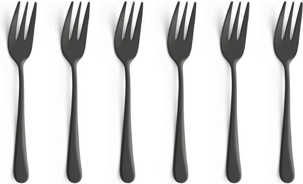 Merkloos Gebaksvorkje - Dessertvorkje ZWART - 6 Stuks - Koffie - Roestvrijstaal - Geslepen - RVS - Mat - Vaatwasserbestendig - Vaatwasser - Hoge Kwaliteit Servies - Koffielepel - Ijslepel - Dessertvork - Dessert 3 Merkloos Gebaksvorkje - Dessertvorkje ZWART - 6 Stuks - Koffie - Roestvrijstaal - Geslepen - RVS - Mat - Vaatwasserbestendig - Vaatwasser - Hoge Kwaliteit Servies - Koffielepel - Ijslepel - Dessertvork - Dessert