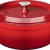 Sola Braadpan Gietijzer - Ø 28 Cm - Oranje/Rood - Gietijzer - Extra Zware Bodem -Woonkeuken Winkel 1200x735 1