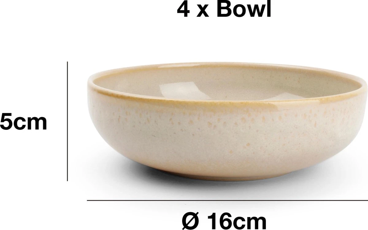 Salt&Pepper Tabo Beige - Serviesset - 4 Persoons - 12 Delig - Crème/Beige 8 Salt&Pepper Tabo Beige - Serviesset - 4 Persoons - 12 Delig - Crème/Beige - Afbeelding 6