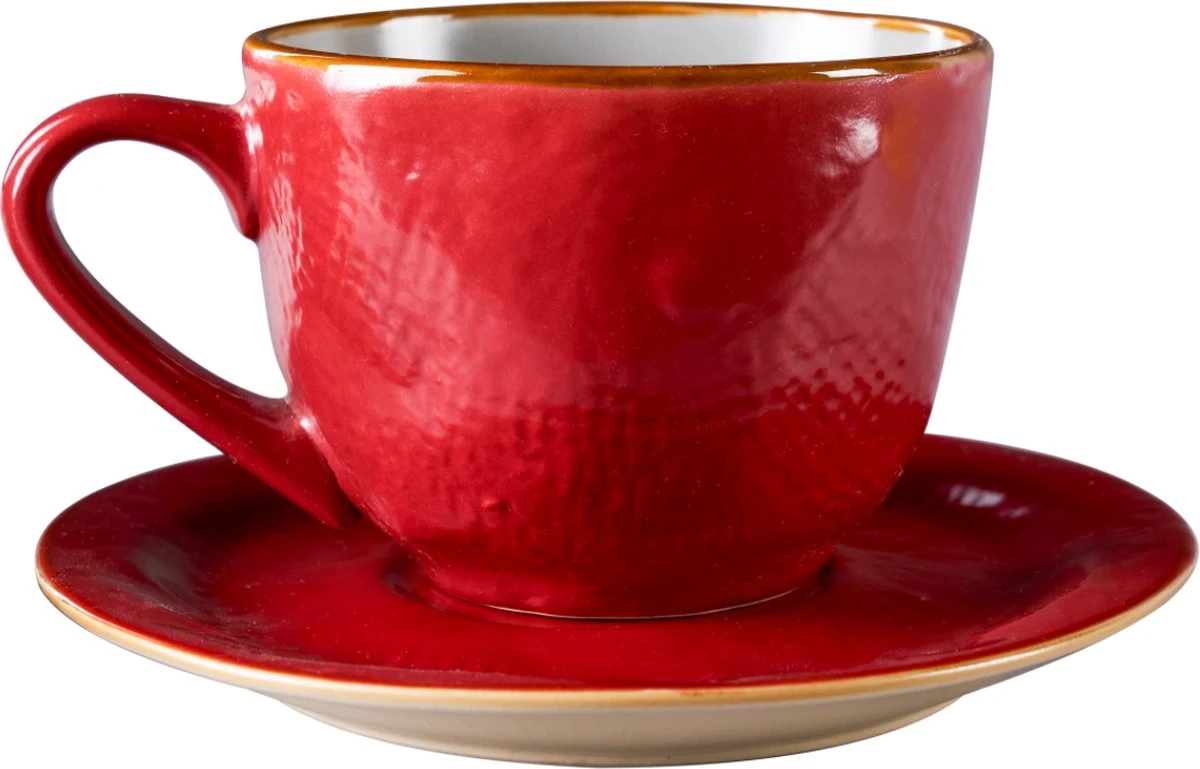 Vivi Oggi - Koffiekopjes Set Van 6 - Ø 9cm - Cappuccino - Kop En Schotel - 150 Ml - Italië 4 Vivi Oggi - Koffiekopjes Set Van 6 - Ø 9cm - Cappuccino - Kop En Schotel - 150 Ml - Italië - Afbeelding 2