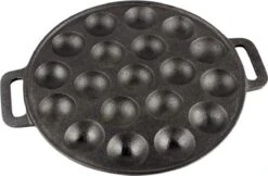 YUGN BLACK Poffertjespan Poffertjesmaker 6 Delige Set - 19 Poffertjes Incl Doseerfles Kwast Poffertjesvork Siliconen Ovenwanten - Platte Onderkant Poffertjespan Inductie Poffertjespan Elektrisch - Cadeau Tip -Woonkeuken Winkel 1200x785