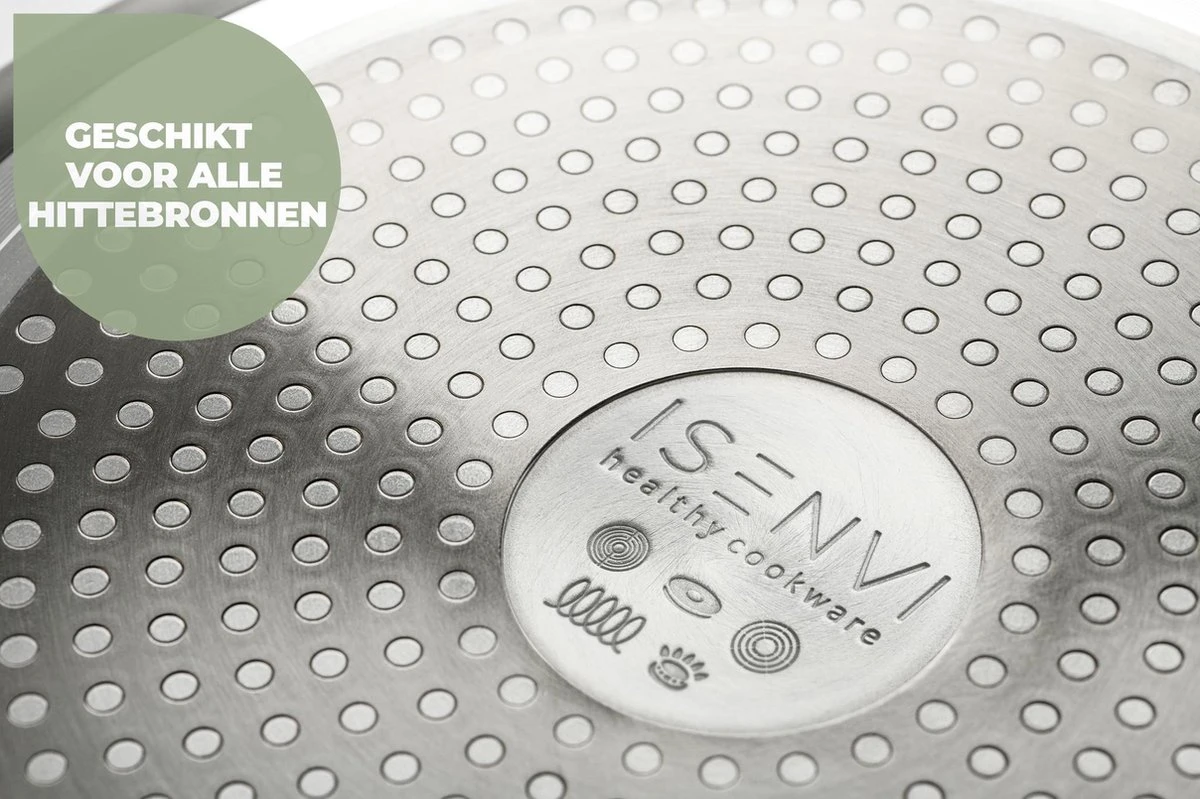 ISENVI Avon Keramische Hapjespan 26 CM - Ergo Greep 8 ISENVI Avon Keramische Hapjespan 26 CM - Ergo Greep - Afbeelding 6