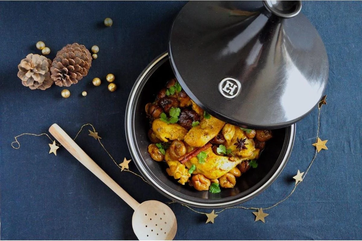 Emile Henry Tajine - Ø32 Cm - Fusain 4 Emile Henry Tajine - Ø32 Cm - Fusain - Afbeelding 2