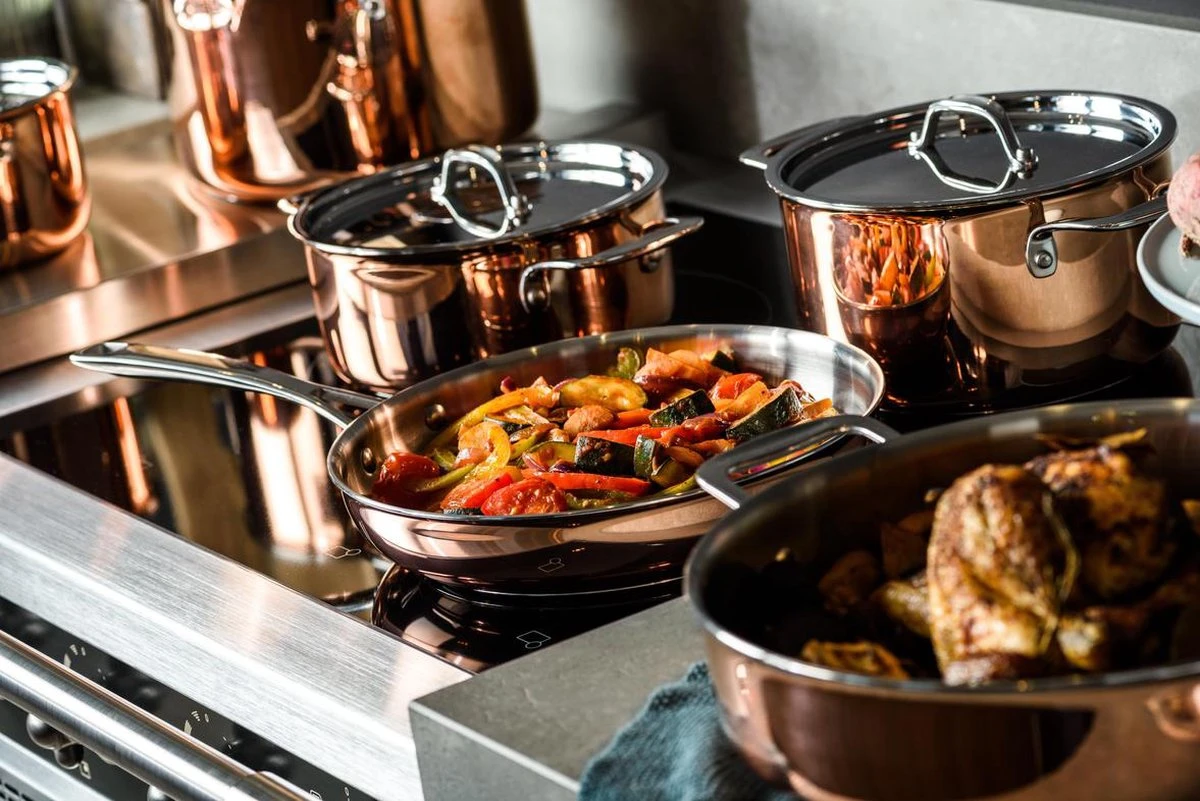 Koekenpan Ø26cm Met Deksel - Inductie - Koper - DUCQ 10 Koekenpan Ø26cm Met Deksel - Inductie - Koper - DUCQ - Afbeelding 8