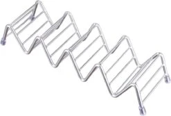 Krumble Taco Houder - Taco En Tortilla Houder Voor 4 Stuks - Serveerschalen - Koken & Tafelen - Kookgerei - Snack- & Tappasschalen - Metaal - Zilver -Woonkeuken Winkel 1200x811 2