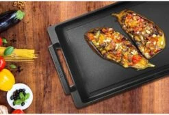 Eurolux Teppanyaki Plaat Met Grepen - 41 X 24 X 2.5 Cm - Zwart - Aluminium - Geschikt Voor Alle Warmtebronnen -Woonkeuken Winkel 1200x815 2