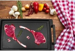 Eurolux Teppanyaki Plaat Met Grepen - 41 X 24 X 2.5 Cm - Zwart - Aluminium - Geschikt Voor Alle Warmtebronnen -Woonkeuken Winkel 1200x815 3