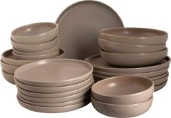 Palmer Serviesset Sandy Loam Stoneware 6-persoons 24-delig Grijs -Woonkeuken Winkel 1200x828 1