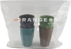 Orange85 Cappuccino Mokken - Latte Macchiato Glazen - 330 Ml - Hittebestendig - Set Van 4 - Porselein - Multicolor - Cappuccino Glazen - Cappuccino Kopjes -Woonkeuken Winkel 1200x828 3