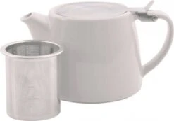 Point-Virgule - Theepot Met Thee Infuser - Mat - Gebroken Wit - 500ml -Woonkeuken Winkel 1200x841