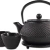 SakuraTea - Theepot Set - 4-delig - Gietijzer - Zwart - 0.8L - 2 Kopjes (100ml) -Woonkeuken Winkel 1200x882 7