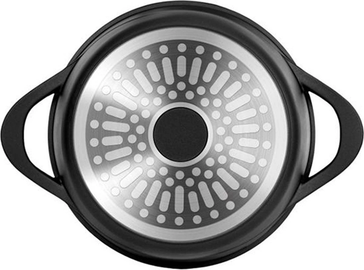 Smile 10 Delige Pannenset - Antiaanbaklaag - Vaatwasser Bestendig - Zwart 6 Smile 10 Delige Pannenset - Antiaanbaklaag - Vaatwasser Bestendig - Zwart - Afbeelding 4