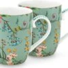 Pip Studio Jolie - Set 2 Tassen Flowers - Small 145ml - Mokken Klein - Bloemen - Groen -Woonkeuken Winkel 1200x892 2