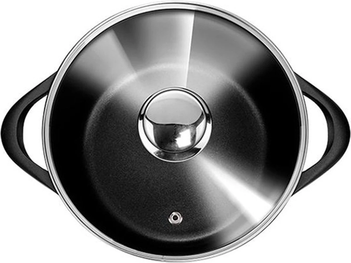 Smile 10 Delige Pannenset - Antiaanbaklaag - Vaatwasser Bestendig - Zwart 17 Smile 10 Delige Pannenset - Antiaanbaklaag - Vaatwasser Bestendig - Zwart - Afbeelding 15