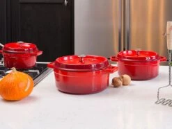 Sola Braadpan Gietijzer - Ø 28 Cm - Oranje/Rood - Gietijzer - Extra Zware Bodem -Woonkeuken Winkel 1200x905 2