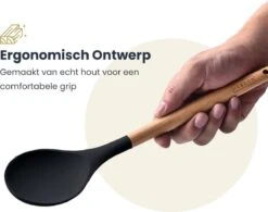Hescom Siliconen Gesloten Opscheplepel Met Anti-aanbaklaag - Keukengerei Met Ergonomisch Design - Hittebestendige Serveerlepel - Vaatwasservriendelijk -Woonkeuken Winkel 1200x946 1