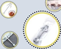 4 Theelepels Hangende Kat - Katten Koffielepel - RVS - Zilverkleurig -Woonkeuken Winkel 1200x955