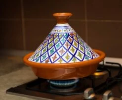 CRAFLAIR ~ Tajine ~ Ø 30 Cm ~ Geschikt Voor Inductie - Adapter ~ Handgemaakt ~ Geglazuurd Keramiek -Woonkeuken Winkel 1200x982 4