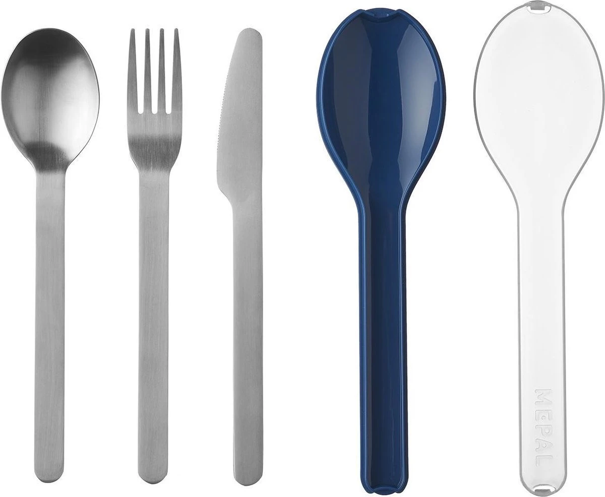 Mepal – Bestekset 3-delig Ellipse – Bestaat Uit Een Mes, Vork En Lepel – Nordic Denim – RVS Bestekset 8 Mepal – Bestekset 3-delig Ellipse – Bestaat Uit Een Mes, Vork En Lepel – Nordic Denim – RVS Bestekset - Afbeelding 6