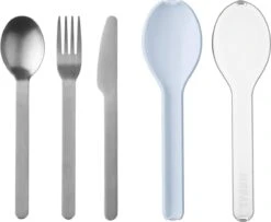 Mepal – Bestekset 3-delig Ellipse – Bestaat Uit Een Mes, Vork En Lepel – Nordic Blue – RVS Bestekset -Woonkeuken Winkel 1200x987