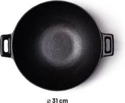 Orange85 Gietijzeren Wokpan - Alle Warmtebronnen - Inductie - Wok - Zwart - 31cm - Gietijzer - Wokpannen 11 Orange85 Gietijzeren Wokpan - Alle Warmtebronnen - Inductie - Wok - Zwart - 31cm - Gietijzer - Wokpannen -Woonkeuken Winkel 1200x989