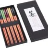 Chopsticks - Hout - 5 Paar - 22,5 Cm - Japanse Stijl - Sushi Giftset