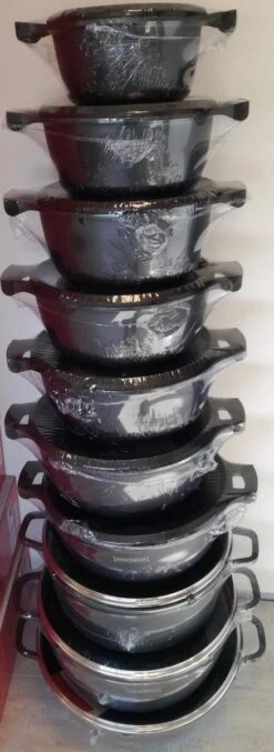 Royalty Line - Marble Soep/braadpan - Met Glazen Deksel Zwart - 24 CM. RL-BS24ML -Woonkeuken Winkel 438x1200