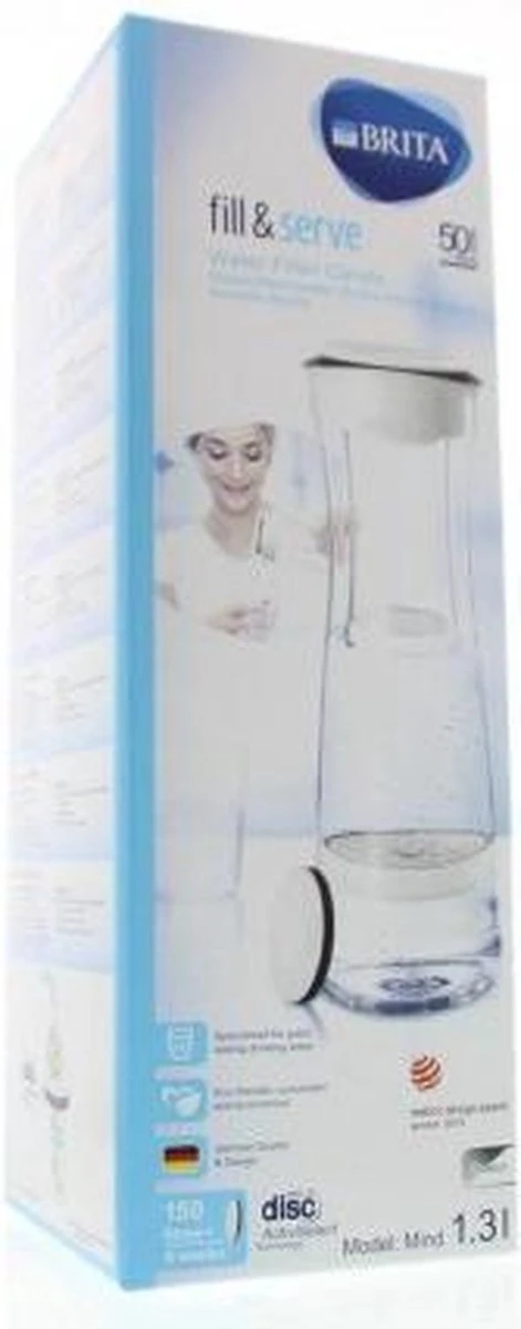BRITA - Fill&Serve Waterfilterkaraf - 1,3L - Wit Grafiet - Inclusief 1 MicroDisc Waterfilter 21 BRITA - Fill&Serve Waterfilterkaraf - 1,3L - Wit Grafiet - Inclusief 1 MicroDisc Waterfilter - Afbeelding 19