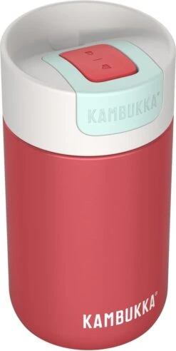 Kambukka Olympus Thermosbeker 300 Ml - Makkelijk Reinigen - Lekvrije Koffiebeker - RVS - Cherry Cake -Woonkeuken Winkel 602x1200