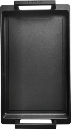 Eurolux Teppanyaki Plaat Met Grepen - 41 X 24 X 2.5 Cm - Zwart - Aluminium - Geschikt Voor Alle Warmtebronnen -Woonkeuken Winkel 658x1200