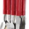 Bestekset Rood - 24 Delig- Met Bestekrek - 6 Persoons - RVS - Lepel - Mes - Vork -Woonkeuken Winkel 680x1200
