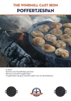 The Windmill Poffertjespan 30 Cm Gietijzer 2,3 Kg Zwart -Woonkeuken Winkel 847x1200 1