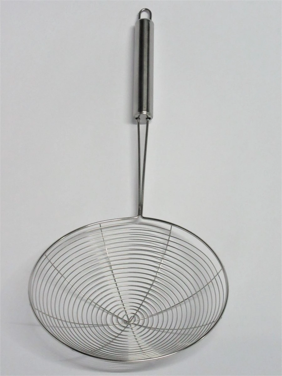 Frituurschep / Schuimspaan Metaal RVS 38cm 3 Frituurschep / Schuimspaan Metaal RVS 38cm