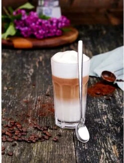 Merkloos Latte Macchiato Lepels – RVS Lange Yoghurt, Dessert Of Koffie Lepeltjes – Set Van 6 Stuks -Woonkeuken Winkel 912x1200 1