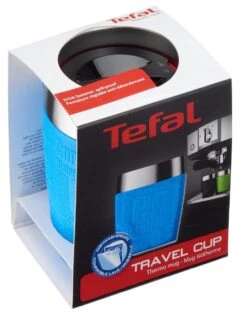 Tefal TRAVEL CUP K30833 Isoleerbeker - Inhoud 0.2L RVS / Blauw -Woonkeuken Winkel 934x1200 2